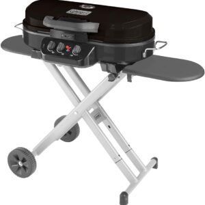 Coleman RoadTrip 285 Portable Stand-Up Propane Grill with 3 Adjustable Burners & Instastart Ignition, 20,000 BTUs of Power for Outdoor Cooking, Camping, Tailgating, Grilling, BBQs, & More