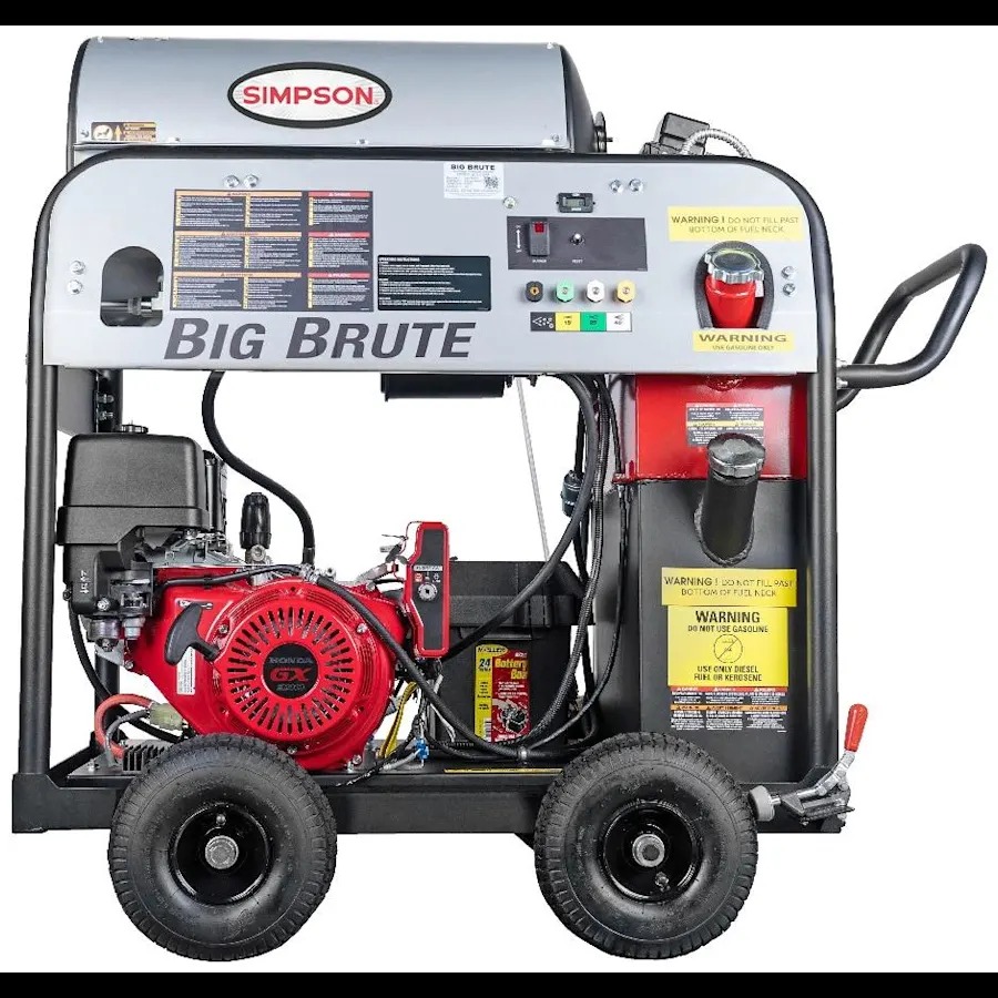 Simpson BB65106 Big Brute Professional 4000 PSI (Gas-Hot Water) Pressure Washer - UK Fast Gas