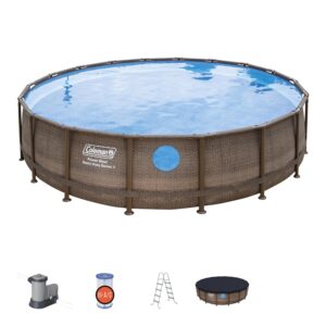 Coleman 18' x 48" Power Steel Swim Vista Series II Swimming Pool Set