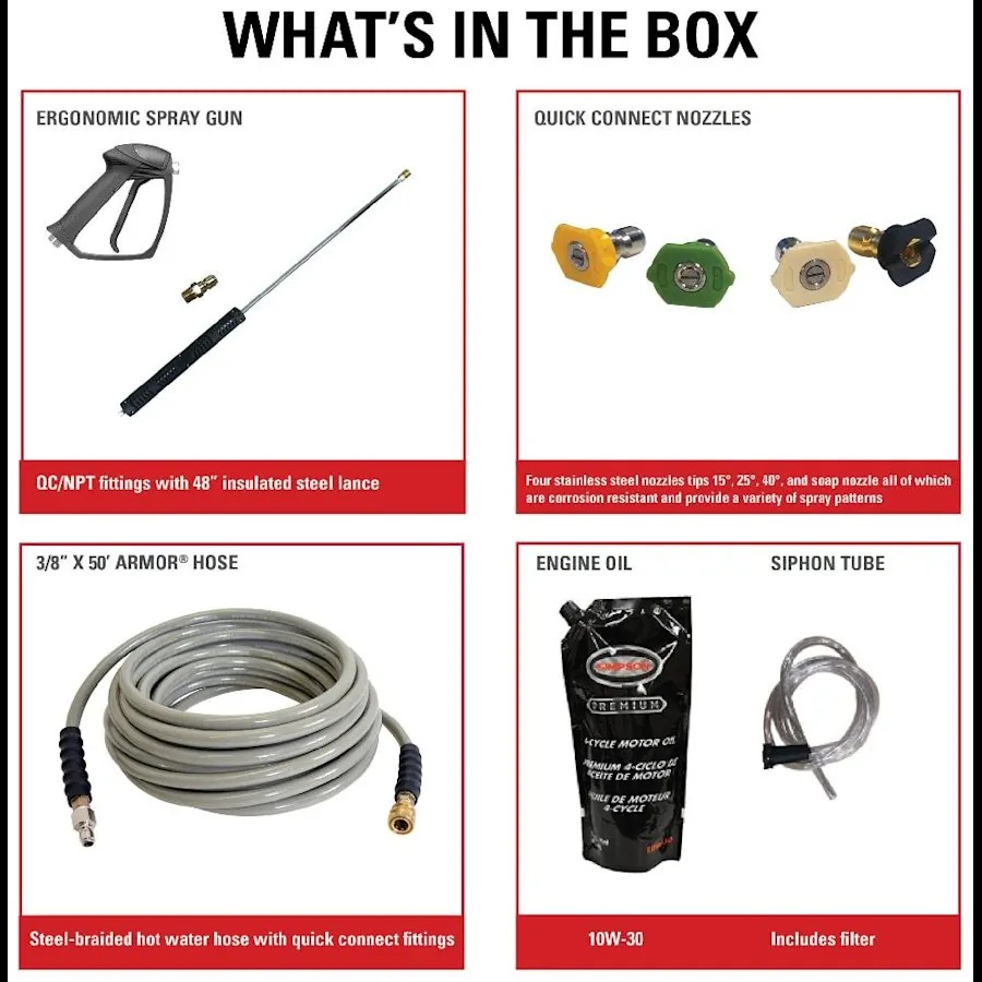 Simpson BB65106 Big Brute Professional 4000 PSI (Gas-Hot Water) Pressure Washer - UK Fast Gas - Image 11