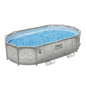 Coleman Power Steel 16 ft × 10 ft × 42 in Oval Above Ground Pool Set