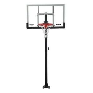 Lifetime Adjustable Bolt Down Basketball Hoop (60-Inch Tempered Glass)